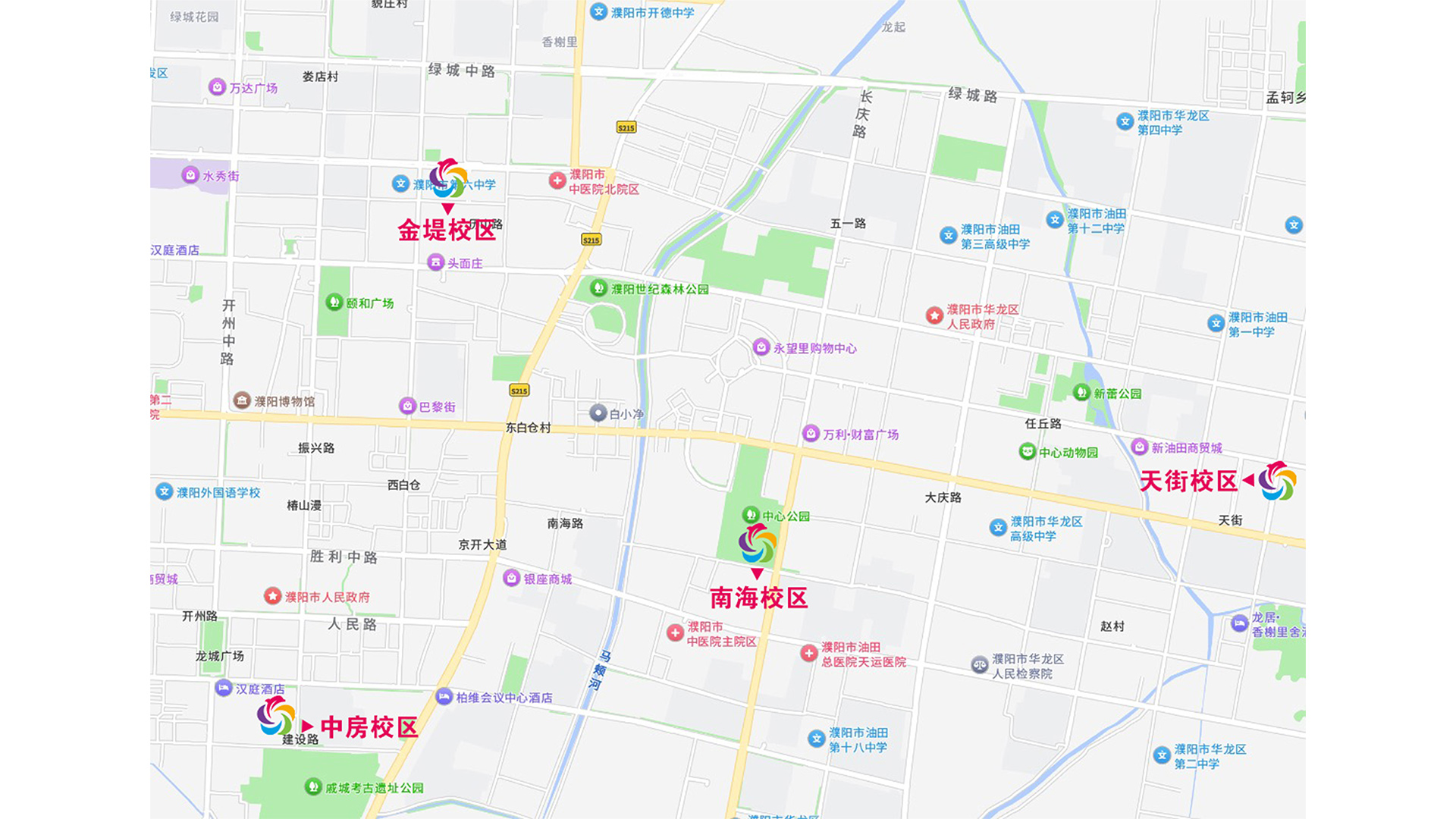 濮阳优胜教育校区分布地图